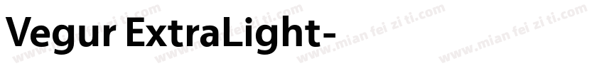 Vegur ExtraLight字体转换